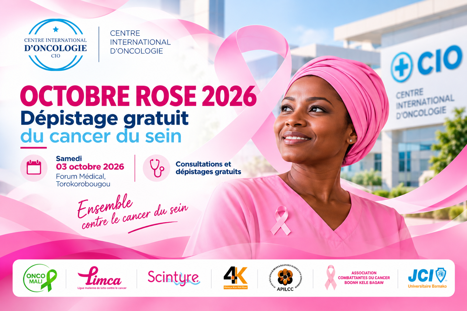 Octobre Rose 2026 — sensibilisation au dépistage du cancer du sein